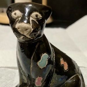 Fenix Raku - Black Leopard Cub Figurine